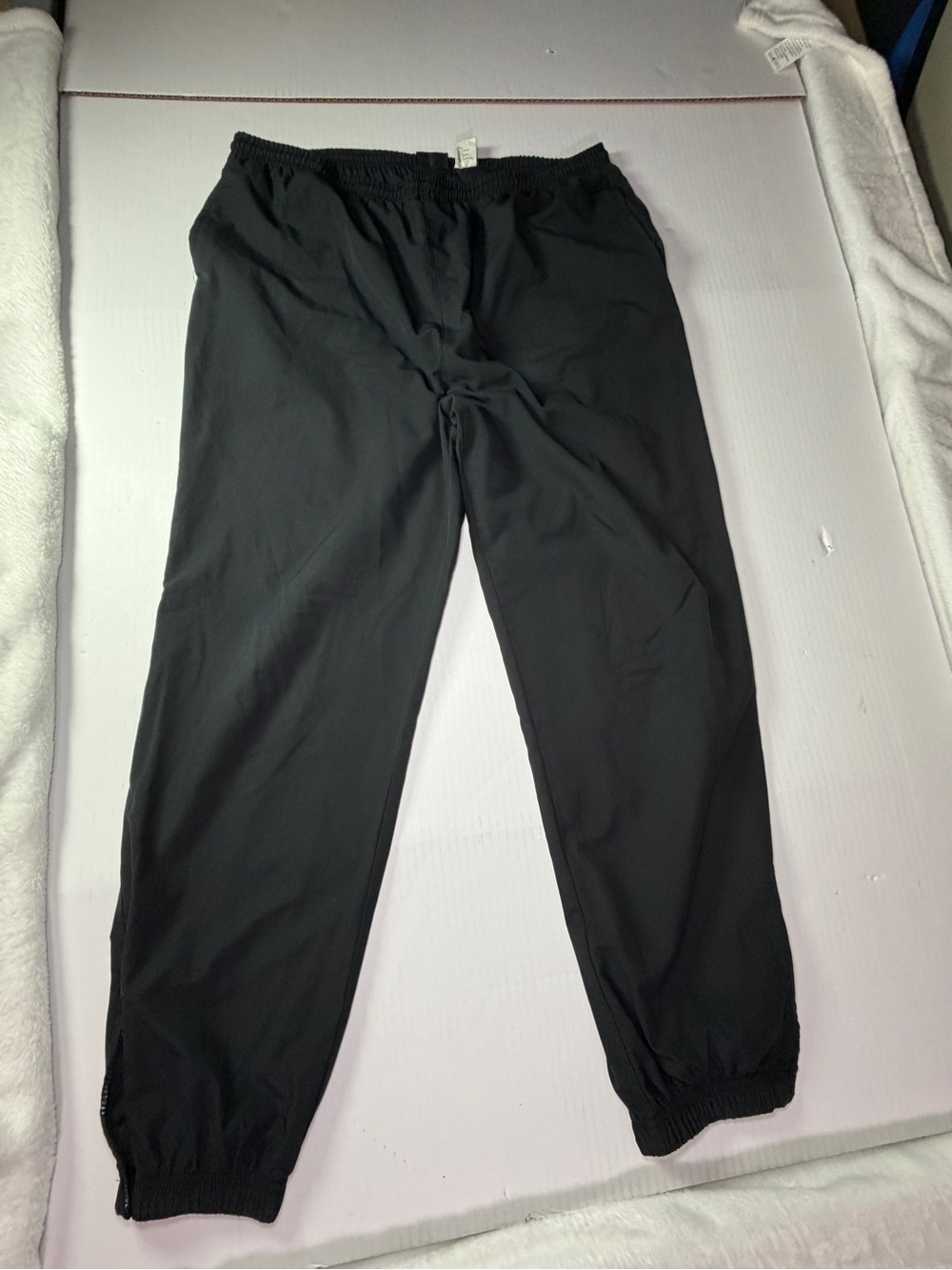 Vintage Kaelin Everyday Black Elastic-Waist Jogger Pants